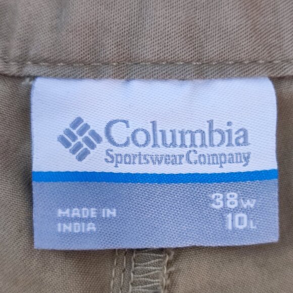 Columbia casual summer shorts light brown men's size 38 - Picture 5 of 12
